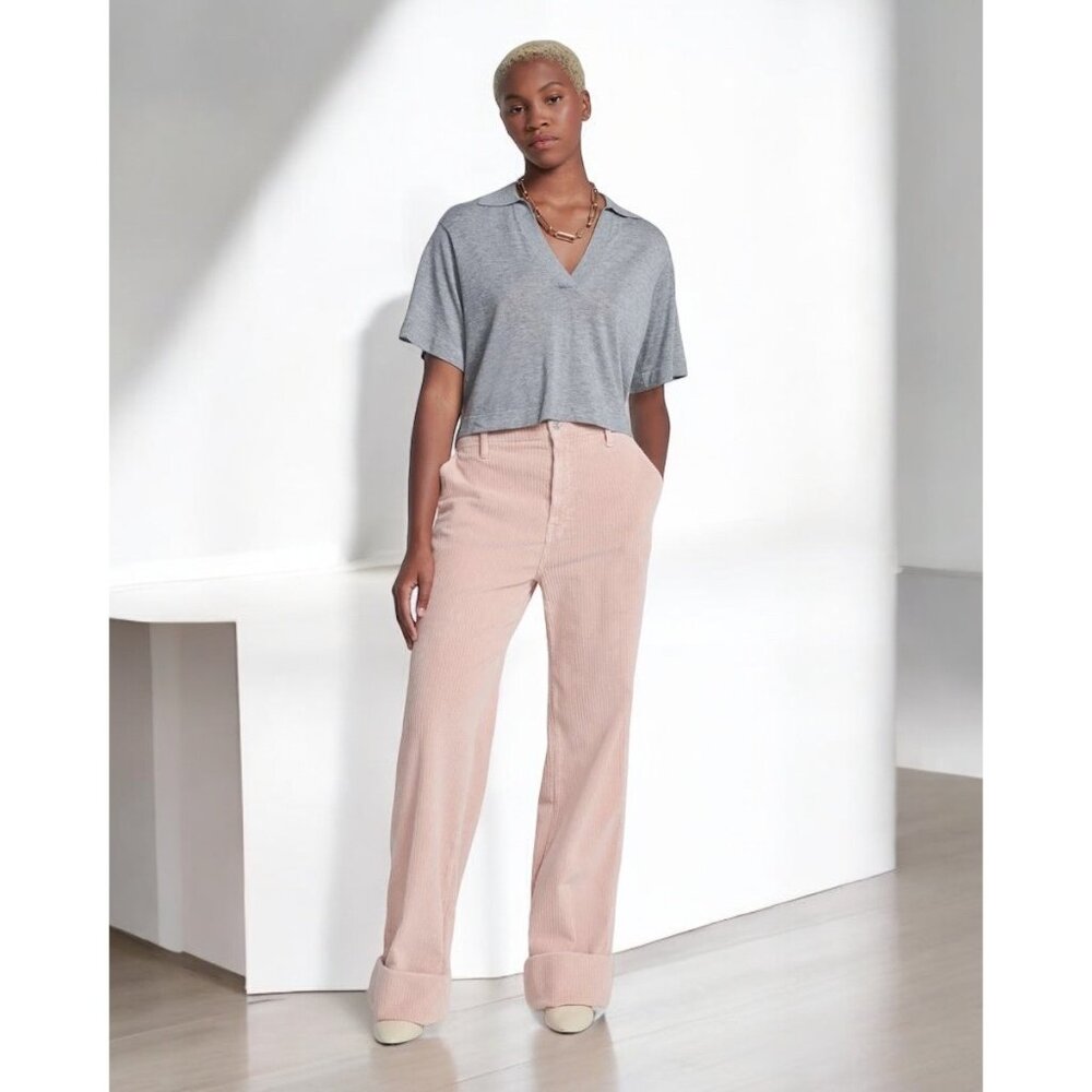 NWT 7 For All Mankind Corduroy Easy Trouser In Cameo Rose, size 28 - Picture 11 of 11